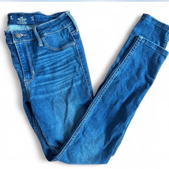 Y2K Hollister Mid-Rise Skinny Jeans Dark Wash Size W27 L28 - Picture 2 of 7